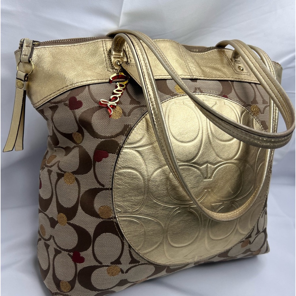 🛍️🛍️ COACH LAURA SECRET ADMIRER SIGNATURE TOTE 🛍️🛍️